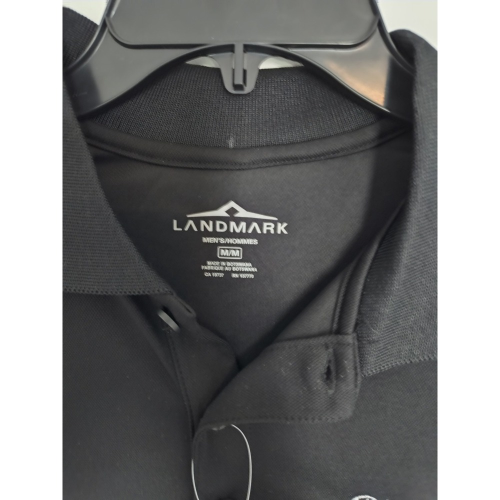 Yamaha Landmark Golf Polo Shirt Size M Black NWT - Picture 2 of 4